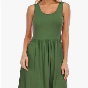 COPY - NWT-SEFFORANO-GREEN TANK DRESS-SIZE MEDIUM